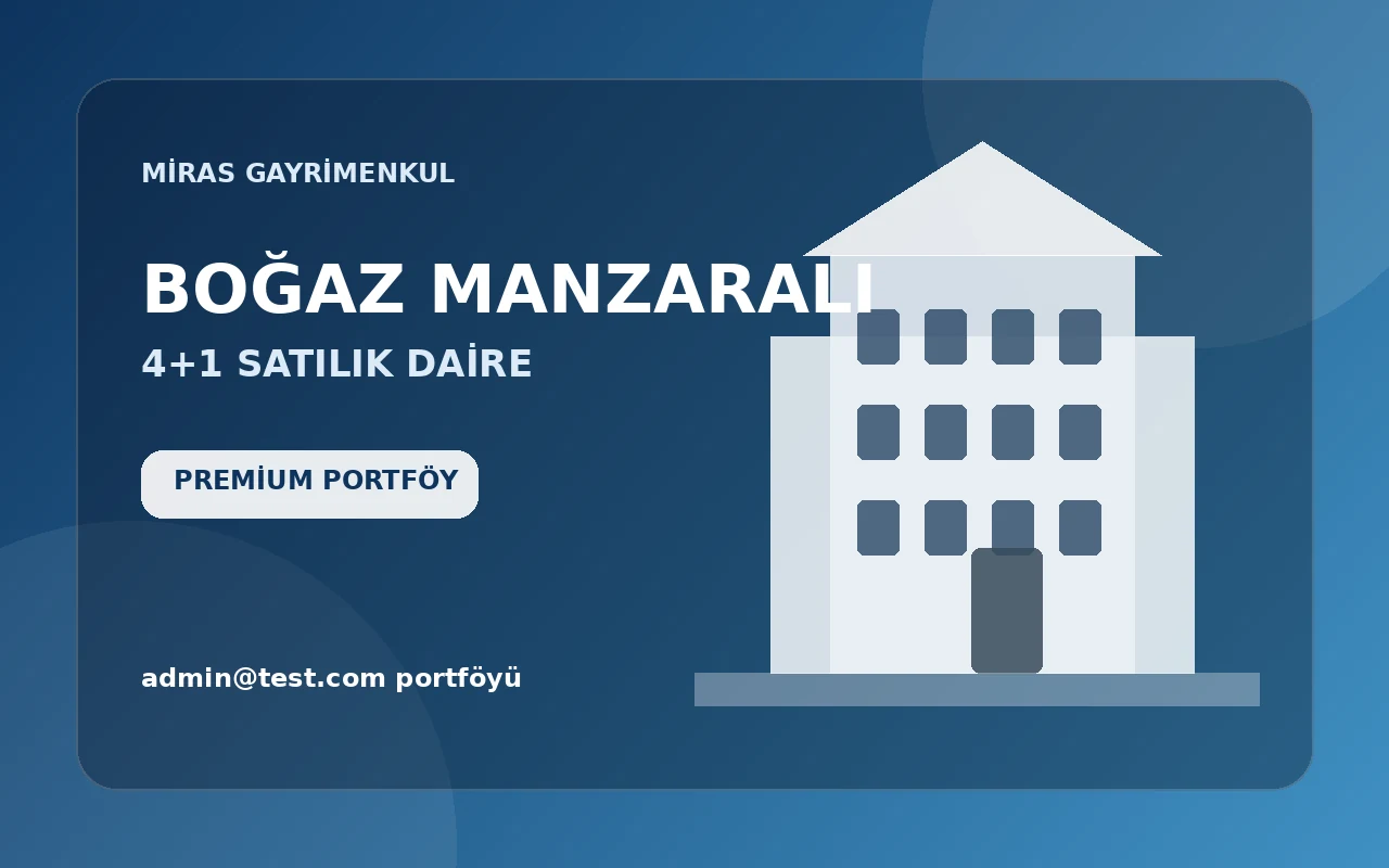 Bebek’te Boğaz Manzaralı 4+1 Satılık Daire